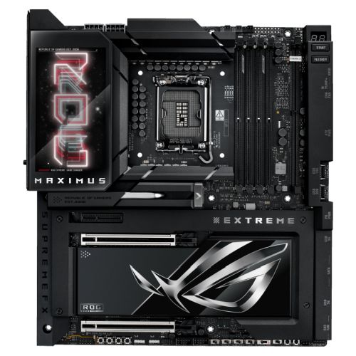 Asus ROG MAXIMUS Z890 EXTREME, Intel Z890, 1851, EATX, 4 DDR5, HDMI, 2 TB5, Wi-Fi 7, 10G & 2.5G LAN, ROG Q-DIMM.2 Card, LCD Screen, 6x M.2 Asus ROG MAXIMUS Z890 EXTREME, Intel Z890, 1851, EATX, 4 DDR5, HDMI, 2 TB5, Wi-Fi 7, 10G & 2.5G LAN, ROG Q-DIMM.2 Card, LCD Screen, 6x M.2